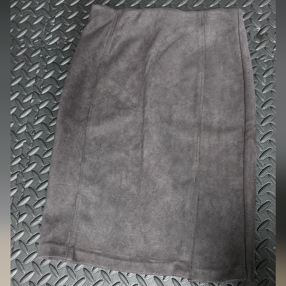 Faux Leather Grey Skirt